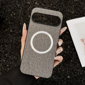 Luxury Fabric Cloth for Magsafe Case for Google Pixel 10 9 8 7 6 Pro XL 8A 7A 6A Magnetic Slim Shockproof Cover for Pixel10 9Pro