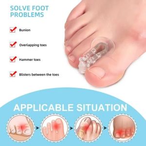 1 Pair Toe Bunion Corrector Orthopedic Toes Separator Hallux Valgus