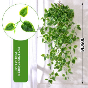 Artificial Hanging Plant Fake Ivy Leaves Vine 105cm/41in Clover Plant Greenery for Window Porch Garden Pot Indoor Outdoor Decor