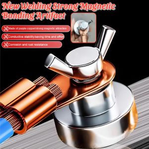 Strong Magnetic Welding Ground Clamp Portable Welding Grounding Clip Welding Strong Conductive Current Grounding Clamp Ground Wire Pliers
