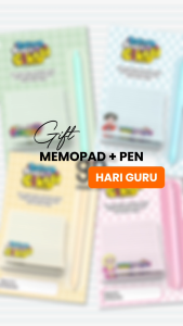 [READY STOCK] Teachers Day Gift Set - 30-Sheet Memo Pad & Cute Black Ink Pastel Pen Stationery Set