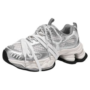 Daphne | Platform Summer Breathable Silver Versatile Womens Sneakers