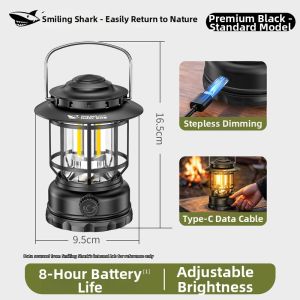 Smiling Shark | Long-lasting Retro Camping Lantern