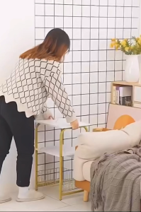 Modern Side Table Coffee Table Bedside Table with Storage Shelf Modern Living Room Furniture