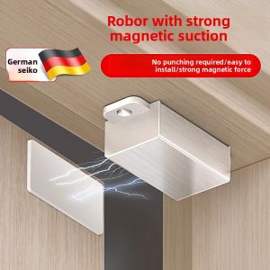 MONLEYTA | Magnetic Door Lock Self Absorbing Door Closer Strong Magnet No Drilling Required Adjustable Strength For Home Safety