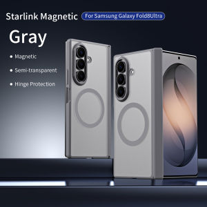 For Samsung Galaxy Z Fold 8 Ultra 7 6 5 4 5G Matte Clear Case With Hinge Mirror Film Protection Shell For Magsafe Back Cover