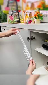 A.U. 40cm/30cm Wall-mounted Sliding Rail Hook Kitchenware Storage Hooks Wall Rail Sliding S Hook