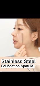 Stainless Steel Dual Heads Makeup Toner Spatula Mixing Stick Foundation Cream Mixing Tool Cosmetic Make Up Tool with Bag