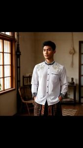 Baju Koko Bermotif Hexa Royale untuk Pria - Baju Lebaran Trendy dan Hari Raya - Muslim