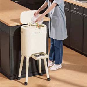 MMZECE | Waist-saving Beautiful Movable High-capacity Kitchen Trash Bin