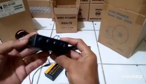 Modul Sirine Patwal Senken Tombol Slim AUX MIC Set Speaker Narae 12 NSH-70 12 Watt