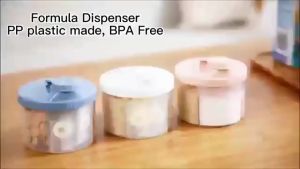 4 Grids Infant Milk Powder Box Large-Capacity Portable Baby Food Storage Box Kids Snacks Container BPA Free Baby Milk Powder Dispenser for Newborn Toddler
