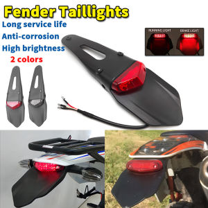 PMShop Universal LED Tail Lights for Dirt Bike Signal Light Rear Fender Brake Tail Light Modified Mudguard Accessories Motorcycle Brake Taillights