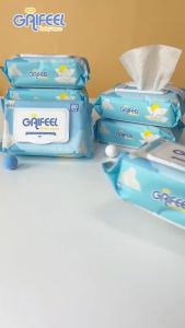 Túi 80 khăn giấy ướt GAIFEEL khăn ướt Khăn lau mùi sữa không mùi chất lượng cao sử dụng cho trẻ em