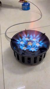 Outdoor Super firepower stove 7-core 21000w Portable Gas Stove Portable Indoor outdoor Camping Stove electronic ignition camping barbecue portable Universal type cassette stove