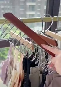 Móc gỗ treo quần áotất vớ đồ lót 8 chấu siêu bền đa năng tiện lợi 28x18.5cm