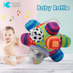 DENOSWIM Baby Rattles Newborn Toys Bump Rattle Ball Newborn Soft Shaker Grab Rolling Rattle Ball Hand Shaker Bells Toy Spin Shaking Bell Three-dimensional Rattle Early Educational Toys for Newborn Infant & Toddler Without BPA