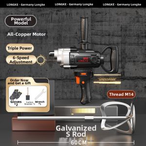LONGKE | Multipurpose Electric Mixer for Cement Mortar Plaster Putty Paint