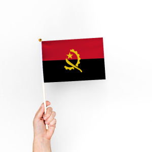 Angola Hand Signal Flag Small Flag Cheer Flag Sports Games Cheer Flag Flags of All Countries in the World