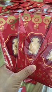 Bao lì xì tết 2024 Thần Tài mạ vàng 24K Quà tặng phong thủy may mắn rước lộc vào nhà kích thước 17x9cm