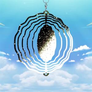 CIFbuy | Solar Wind Spinner 3D Yin Yang Lotus Outdoor Garden Decor Double-Sided Dual Color Metal Stake Spinner for Women Mom 25.5cm