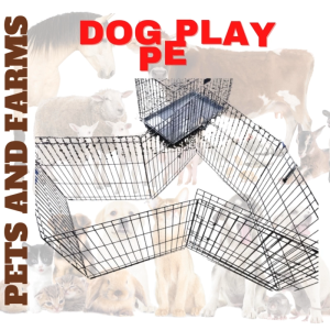 DOG CAGE PET PLAY PEN BLACK 2 X 16 FEET