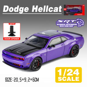 LEO 1:24 Dodge Hellcat Diecast Model Car Alloy Cars Toys Collection Gift For Kids Boy Girl