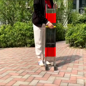 Folding Expandable Safety Barricade - Mobile Construction Fence for Mall & Site Security