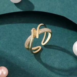 Advanced Sense Stainless Steel Gold Opening Rings For Women Design Korean Fashion Band Ring Jewelry New Accessories Girls Ring
