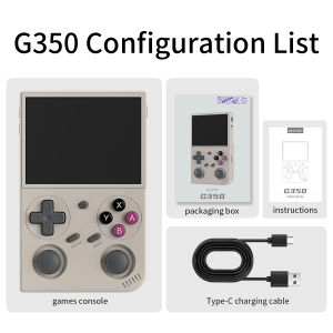 BATLEXP G350 Retro Handheld Game Console Linux 64-bit System 3.5" IPS Screen RK3326 Portable Pocket Video Player 64GB 4000 Games