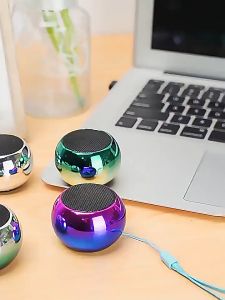 M3 Colorful Gradient Metal Bluetooth Speaker Mini Wireless Speaker Outdoor Portable Small TWS Subwoofer