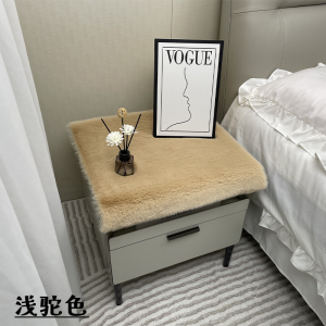 Short Plush Bedroom Bedside Table Mat Tablecloth Dining Table and Chair Cover Stuffed TV Cabinet Cover Coffee Table Booth Wool Blanket