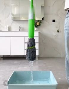 ไม้ถูพื้นพร้อมผ้าแบบบิดน้ำในตัว ม็อบถูพื้น 360  สะดวกไม่เลอะมือ ผ้าขนาดใหญ่ ด้ามสแตนเลส