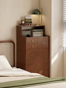 WEISHA | Retro & Modern Minimalist Solid Wood Chest 6 Drawers