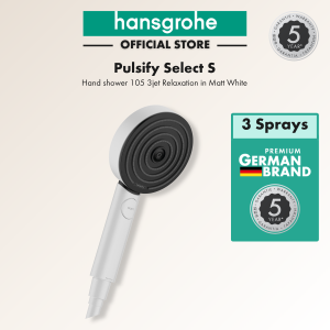 hansgrohe hand shower Pulsify Select S - shower head 105mm 3 sprays (PowderRain) Relaxation version in matt white