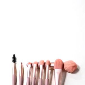 Onefashionmall Kuas Set Make Up 8pcs Brush Kosmetic Mini Travel Brush Powder Eye Shadow Foundation Blusher Blending Beauty Highlighter MS004