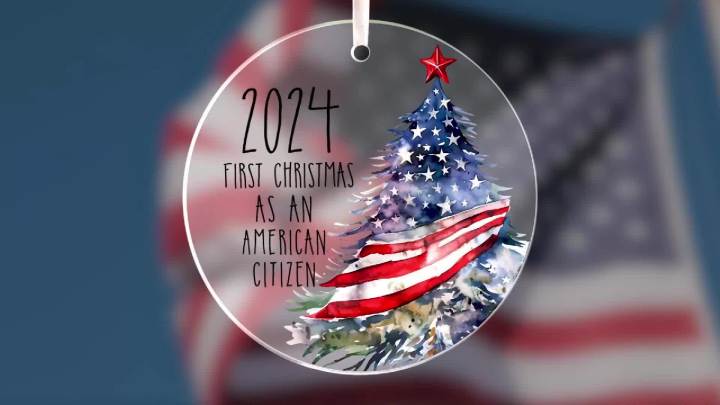 US Citizenship Gifts, First Christmas as an American Citizen, US Flag Ornament, Citizenship Congratulations Gift, New American Citizen Gifts, Naturalization Gifts, Gifts for American Citizenship