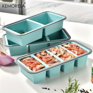 2/3/4 Grid Food Storage Container with Compartments That Is Safe for Both Microwave And Freezer Use Airtight Dishwasher Safe