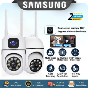 Samsung Intelligence Dual Lens CCTV Camera Connect Cellphone With Audio and Speaker Buy 1 Take 1 Mini IP Security Camera Auto Tracking Night Vision Waterproof Alarm Surveillance