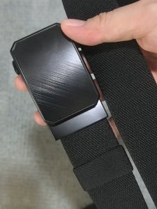 38mm Stretch Belt for Men Metal Automatic Buckle Fashion Casual Belt Tight Woven Real Nylon Elastic Belt Outdoor Girdle