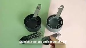Stainless Handle Measuring Cup Spoons Set Measuring Cups Set Tea Coffee Measuring Tools Liquid Cake Flour Cooking Kitchen Tools