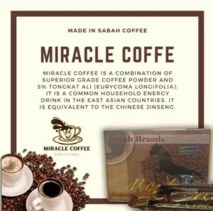 SABAH MIRACLE ENERGY COFFEE FOR MEN AND WOMEN 1BOX 20SACHETS