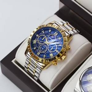 BINBOND | Đồng Hồ Nam BINBOND Cao Cấp Chính Hãng Máy Quartz Kim Dạ Quang Thép Không Gỉ Chức Năng Chronograph Chống Nước Thời Trang Phong Cách Thường Ngày.