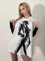 KPOP Aespa Whiplash Limited Editionเสื้อยืดแขนสั้นผ้าฝ้ายKARINA GLSELLEฤดูหนาวNINGNINGเดียวกันพิมพ์หลวมอะนิเมะTechno Top. 