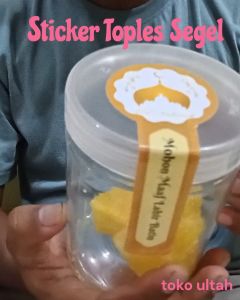 [10pcs] Stiker Toples Kue Kering Lebaran / Idul Fitri Bahan Chromo Mengkilap (Stiker Segel)