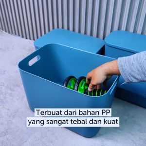 Vusign Storage Box / Kotak Penyimpanan Organizer Plastik Bahan PP Tebal Dilengkapi Dengan Tutup VS4XX Kapasitas Penyimpanan Beragam Warna Cerah Dan Menarik - Lazada