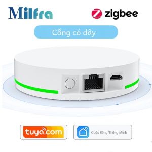 Milfra Tuya Zigbee 3.0 Smart Hub Cổng Thông Minh Có Dây Cầu Nối Tự Động Hóa Nhà Tương Thích Với Ứng Dụng Smart Life Alexa Google Home