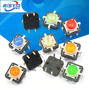 Risym | Multi-color Bright LED Micro Switch 12mm