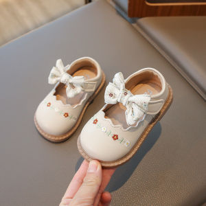 Princess Style Baby Girl Shoes Soft Bottom Slip-On Spring Autumn 1 Year Old Embroidered Learning to Walk Shoes Infant Footwear