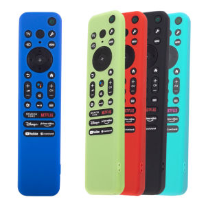 Silicone Remote Control Cover For SONY RMF-TX810U TX811U TX910U 2023 Smart TV Remote Control Dustproof Cover Sleeve with Lanyard